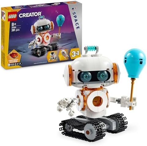 LEGO Creator 3-in-1 Space Robot - Transforms into a Dog or Rocket - Building Game for Girls and Boys on Space Theme - Birthday Gift Idea from 8 Years Old 31164