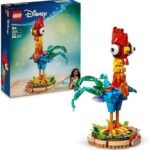 LEGO Disney Moana 2 Heihei - Construction Toy & Home Decoration - Animal Figurine with Swivel Head, Moving Wings, Feather Tail & Stand - Birthday Gift for 9 Year Old Girl