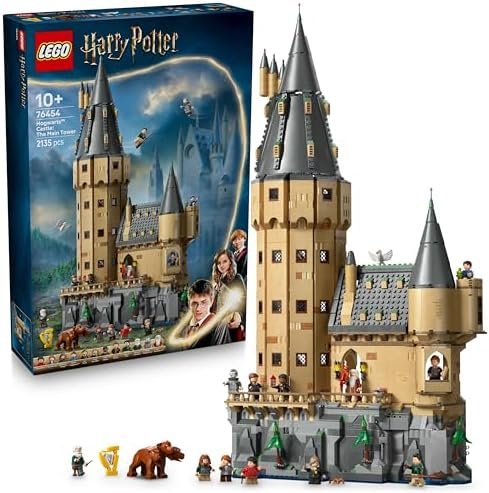 LEGO Harry Potter Hogwarts Castle: The Main Tower - Interactive Game with Modular Key Rooms Flying & Chess - 12 Minifigures - Gift for Boys or Girls from 10 Years or Adult 76454