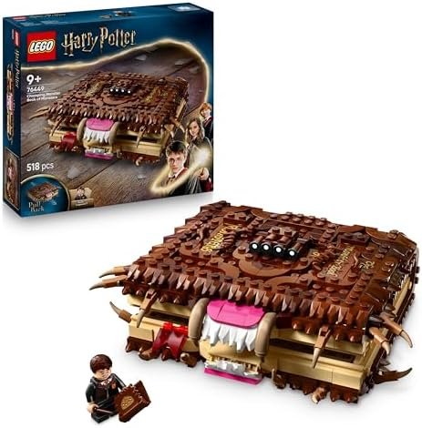LEGO Harry Potter The Monstrous Book of Monsters - Interactive Game with Retrofriction Function & Snapping Jaws - Neville Minifigure - Gift for Boys, Girls & Fans from 9 Years Old 76449