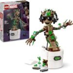 LEGO | Marvel Baby Groot Dance, Buildable Animated Figure for Kids, Guardians of the Galaxy Character, Manual Interactive Playset, Superhero Gift for Boys and Girls 76297