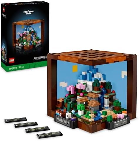LEGO Minecraft The Workbench - Adult Building Set - Model with 8 Characters Including Steve, Alex & Mobs - DIY Gaming Room Decoration - Video Game Fan Gift 21265