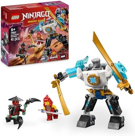 LEGO Ninjago Zane's Super Armor Robot - Role Play Game with 3 Minifigures - Buildable Ninja Toy - Includes Robot with Moving Arms, Legs and Hands - Gift for Boy from 6 Years Old 71827