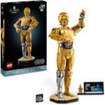 LEGO Star Wars 75398 C-3PO – Collector's Figure – Build & Display Model for Adults – Display, Descriptive Plate & Minifigure – Gift Idea for Fan, Man or Woman