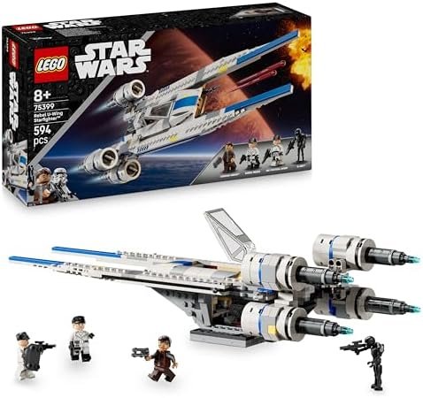 LEGO Star Wars: Andor The Rebel Alliance U-Wing Star Hunter Game with Articulated Wings - 3 Minifigures & Droid Figure K-2SO - Gift for 8 Year Old Boy & Andor Fans Season 2 75399