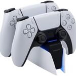 Mcbazel PS5 Dual USB Charging Station for PS5 Controller Charging Dock with LED Light Display, Quick Charge/Tri-Protection