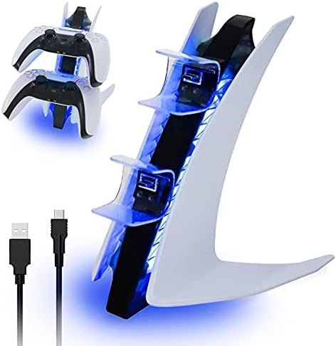 NexiGo Special Edition PS5 DualSense Controller Charger, Dual Wireless USB Fast Charging Station with Dual USB-C Ports