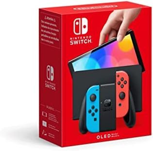 Nintendo Console Nintendo Switch (Modèle OLED) avec Manettes Joy-Con Bleu Néon/Rouge Néon