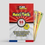 Pack of 60 Official Cards - New in French, Random and No Duplicates - Including 5 Shiny (Holo or Reverse) - Without Energy Card - Personalised Box