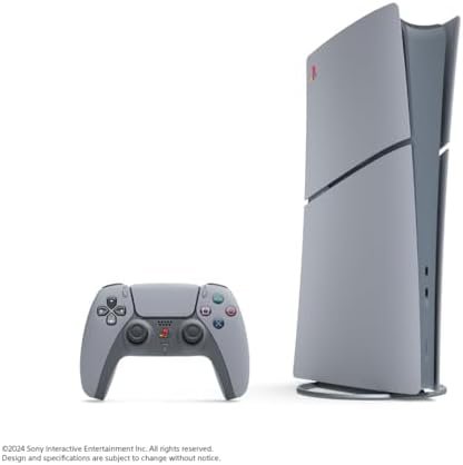 PlayStation Sony, 5 - Limited Edition 30th Anniversary PS5 with 1 DualSense Wireless Controller, Colour: Grey