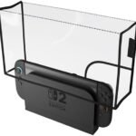 PlayVital Anti-dust Cover for Nintendo Switch 2 Console Protective Cover Accessories, Anti-Scratch Waterproof Cover for Nintendo Switch 2 Charger Dock-Transparent