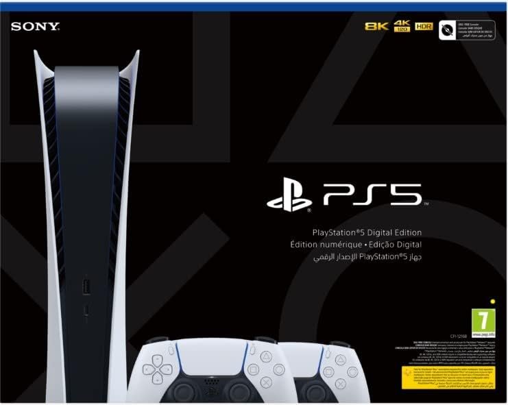 Playstation 5 Digital C Chassis/CEN + 2nd Manette sans Fil DualSense White