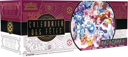 Pokémon : Holiday Calendar (8 Shiny Promo Cards, 6 Boosters, 7 Leisure Packs and More)