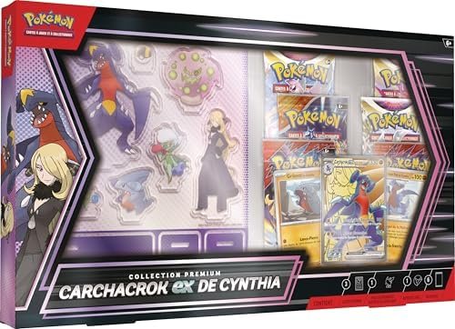 Pokémon JCC: Cynthia's Carchacrok-ex Premium Collection (3 Shiny Cards and 6 Boosters)