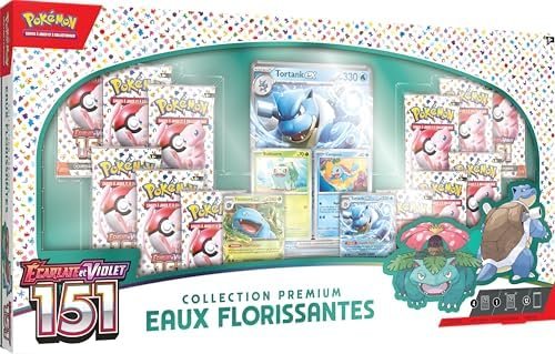 Pokémon: Pokémon TCG's Premium Flourishing Waters Collection (4 Glossy Promo Cards, 1 Large Glossy Card and 12 Boosters)