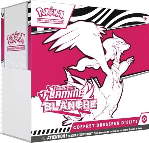 Pokémon: Scarlet & Purple Elite Trainer Set - White Flame - Reshiram (1 Fully Illustrated Boreas Promo Card, 9 Boosters & Premium Game Accessories)