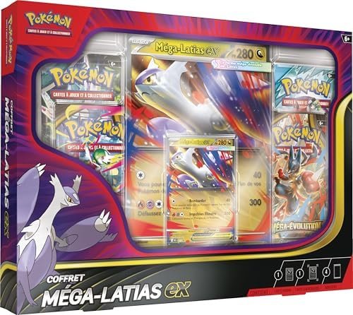 Pokémon : TCG Mega Latias-ex Set (1 Glossy Promo Card, 1 Large Lenticular Card and 4 Boosters) Pokémon