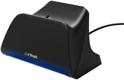 Trust GXT 255 PS5 Controller Charger, Dualsense Playstation 5 Controller Charging Station with Place-on Design, Quick Charge, LED, Non-Slip Pad, USB-C-C Cable Included, PS5 Accessories, Black