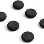 by Skull & Co. Skin, CQC Thumb Grip Set Joystick Cap Analog Stick Cap for Nintendo Switch 2 Joy-Con Controller - Black, 3 Pairs (6 Pieces)