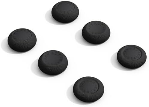 by Skull & Co. Skin, CQC Thumb Grip Set Joystick Cap Analog Stick Cap for Nintendo Switch 2 Joy-Con Controller - Black, 3 Pairs (6 Pieces)