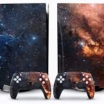 Peau Décalcomanie Console pour PS 5 Édition Disque 2 Contrôleurs Enveloppes Couverture Vinyle Version Disque pour PS5 24018 sans Bulles sans Mousse Anti-Rayures