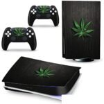 Skin Decal Console for PS 5 Edition Disc 2 Controllers Envelopes Cover Vinyl Disc Version for PS5 97039 Bubble-Free Foam Anti-Scratch