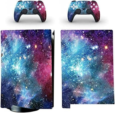 Peau Décalcomanie Console pour PS 5 Édition Disque 2 Contrôleurs Enveloppes Couverture Vinyle Version Disque pour PS5 69341 sans Bulles sans Mousse Anti-Rayures