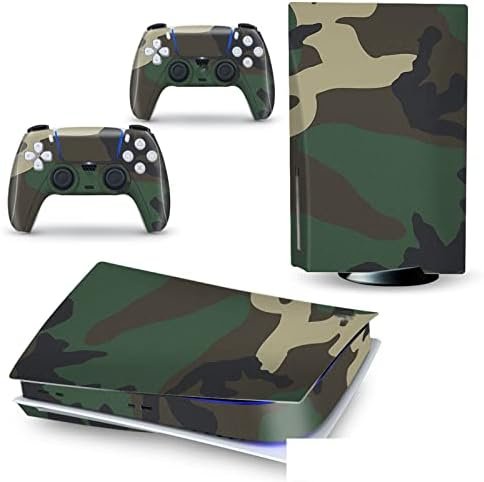 Peau Décalcomanie Console pour PS 5 Édition Disque 2 Contrôleurs Enveloppes Couverture Vinyle Version Disque pour PS5 53310 sans Bulles sans Mousse Anti-Rayures