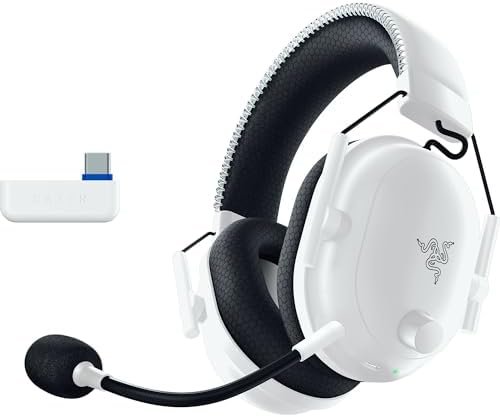 Razer Blackshark V2 Pro (PlayStation) - Wireless E-Sport Headset for PlayStation 5 (Triforce 50mm Driver, HyperSpeed Wireless, FPS Audio Profile, Detachable HyperClear Microphone) White