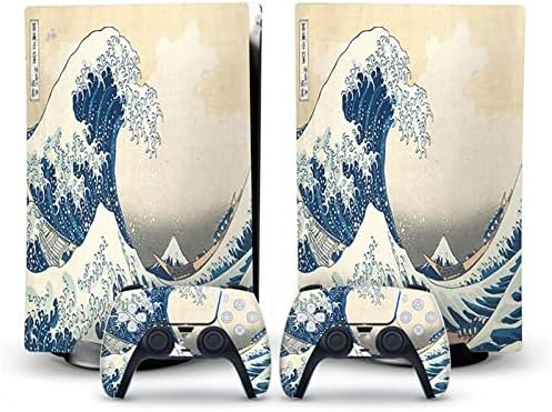 Peau Décalcomanie Console pour PS 5 Édition Disque 2 Contrôleurs Enveloppes Couverture Vinyle Version Disque pour PS5 02289 sans Bulles sans Mousse Anti-Rayures