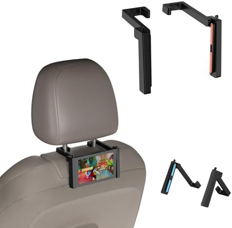 2-IN-1 Support voiture/bureau pour console Switch 2, Support voiture pour Nintendo Switch 2, Support réglable avec 180° pivotant/antichoc Convient à plusieurs véhicules