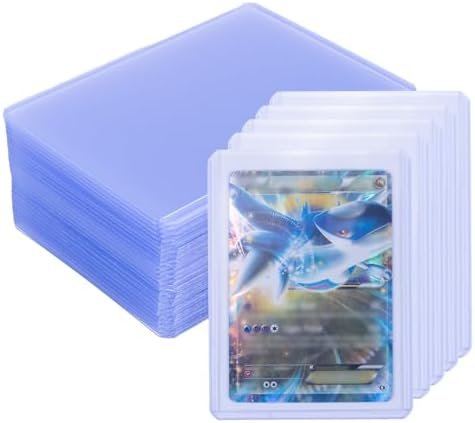 Carehabi Card Protectors Set of 30 Pieces Toploaders Plastic Clear Regular Thickness Card Sleeve Standard Suitable for Sports Cards, Trading Cards, MTG, Pokemon Magic
