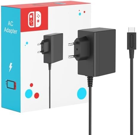 Charger for Switch Console 45W AC Adapter Fast Charging with 1.5m/5ft Cable for Switch Console/Switch Lite/Switch OLED/Switch Deck Dock/Switch Pro Controller, Support TV Mode