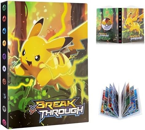 Classeur Carte Pokemon, Album Carte 4 Poche, Album Porte Carte à Collectionner, Livre Cartes, 30 Pages Capacité de 240
