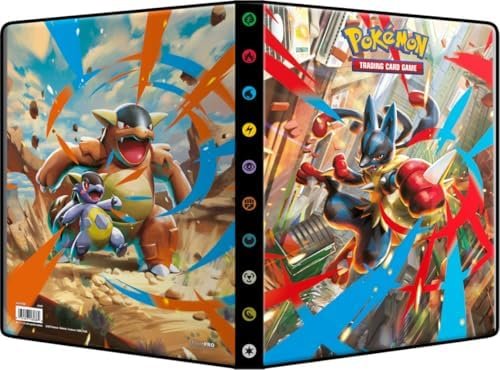 Compatible with Ultra Pro Pokemon Lucario Mega Developments 9 Pocket Collectible Album for 252 Trading Cards