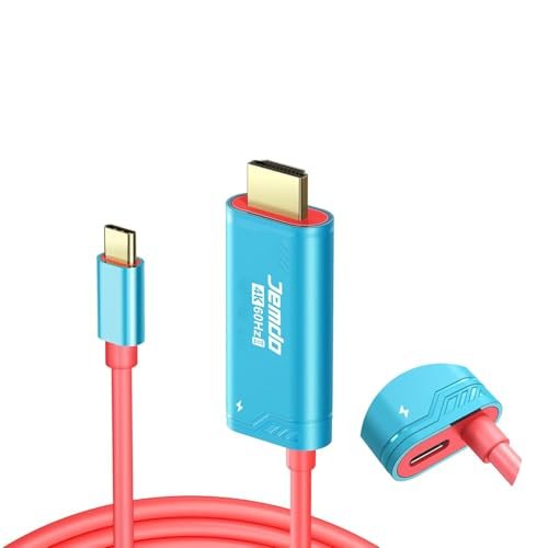 Dock Switch 2 HDMI Base Cable for TV, 4K 60Hz 18Gbps USB C 3.2 to HDMI 2.0 2m, 100W PD Play & Charger, Portable Travel Adapter for TV Compatible Nintendo Switch 2/2017/OLED, Blue