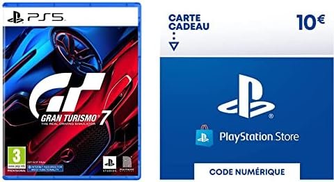 Gran Turismo 7 (PlayStation 5) + Carte PSN 10€ (Code de téléchargement - compte français)