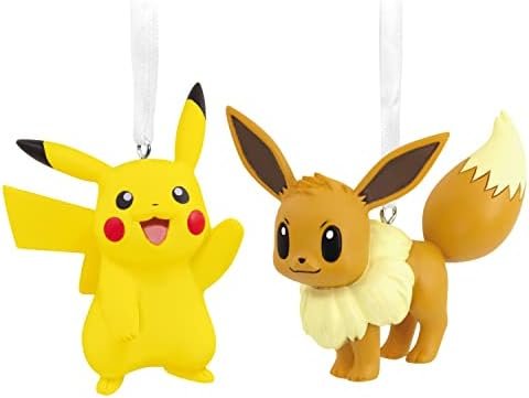 Hallmark Pokemon Pikachu & Eevee Christmas Decorations (Pack of 2)