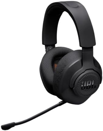 JBL Quantum 360 Wireless Over-Ear Gaming Headset, Dual 2.4GHz Bluetooth Connection, 22H Battery Life, Detachable Mic, Multi-Platform Compatible, Black