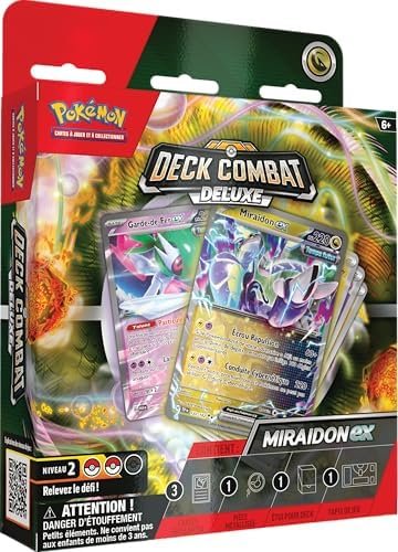 JCC Pokémon : Deck Combat Deluxe – Miraidon-ex (deck de 60 cartes prêt à l’emploi et accessoires)