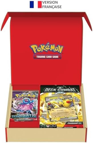 JCC Pokémon : Deck Combat Pharamp-ex et lot de 2 boosters (deck de 60 cartes prêt à l’emploi)