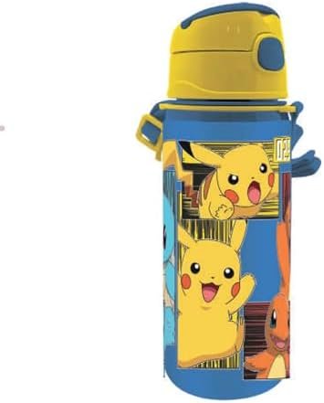 Kids Licensing Pokemon Aluminium Water Bottle with Click Closure [600ml]