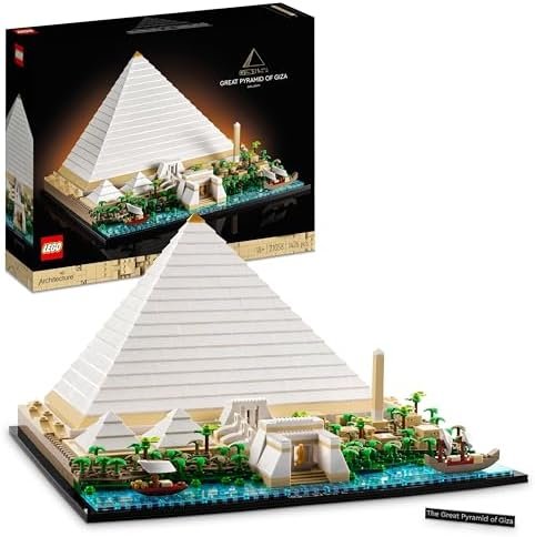 LEGO 21058 Architecture La Grande Pyramide de Gizeh, Loisir Créatif Maquette à Construire, Monument du Monde et Accessoire de Décoration d'Intérieur