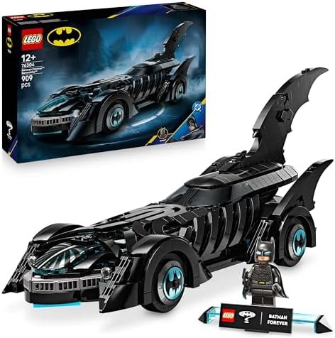 LEGO DC Batman Batmobile Batman Forever – Superhero Car Toy with Minifigure – Opening Cockpit & Detailed Interior – Gift for Boys or Teenagers from 12 Years and Adult Fan 76304