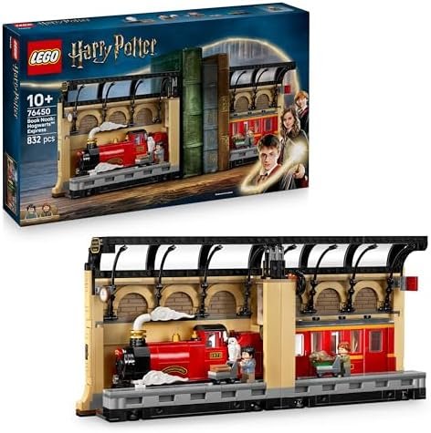 LEGO Harry Potter Book Nook: Hogwarts Express - Construction Game with Train - Ron Weasley, Hedwig & Crustard Figurines - Gift on the World of Wizards - Boy or Girl from 10 Years Old 76450