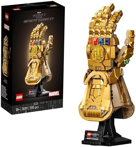LEGO Marvel The Infinity Glove - Adult Building Set - Avengers Themed Model - Home Decor or Office Accessory - Superhero Gift for Men or Women 76191