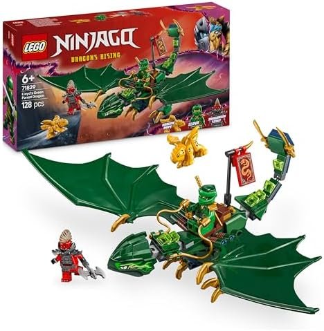 LEGO Ninjago The Green Dragon of Lloyd's Forest - Building Toy with 2 Minifigures and One Articulated Dragon - Stimulates Creative Play - Gift Idea for Boys from 6 Years Old 71829