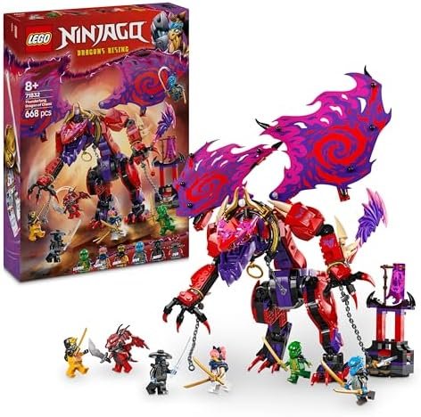 LEGO Ninjago Thunderfang: Chaos Dragon - Building Game for Boys or Girls from 8 Years - 6 Minifigures Including Ninja Warriors - Christmas Activity - Gift for Fans 71832
