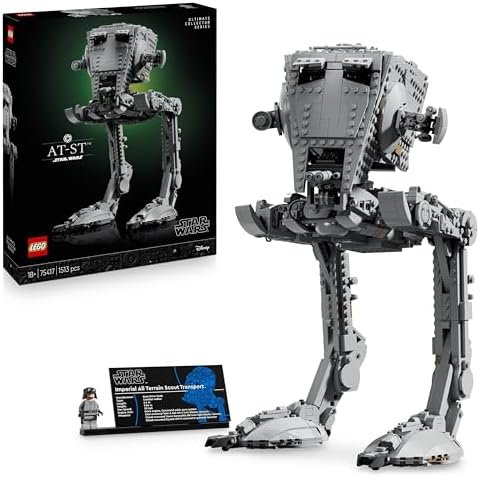 LEGO Star Wars 75417 The Walker at-St - Adult Building Set - UCS Model for Home Decoration with Minifigure & Descriptive Plaque - Collector's Gift for Fans