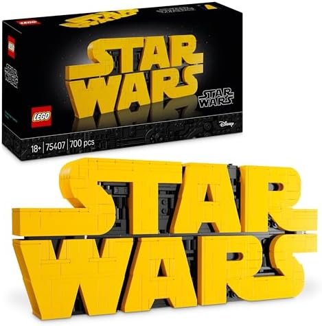 LEGO Star Wars Brick Logo - Collector's Building Set DIY - Iconic Pop Culture Symbol Mockup - Home or Office Decoration - Gift for Adult or Teen 75407